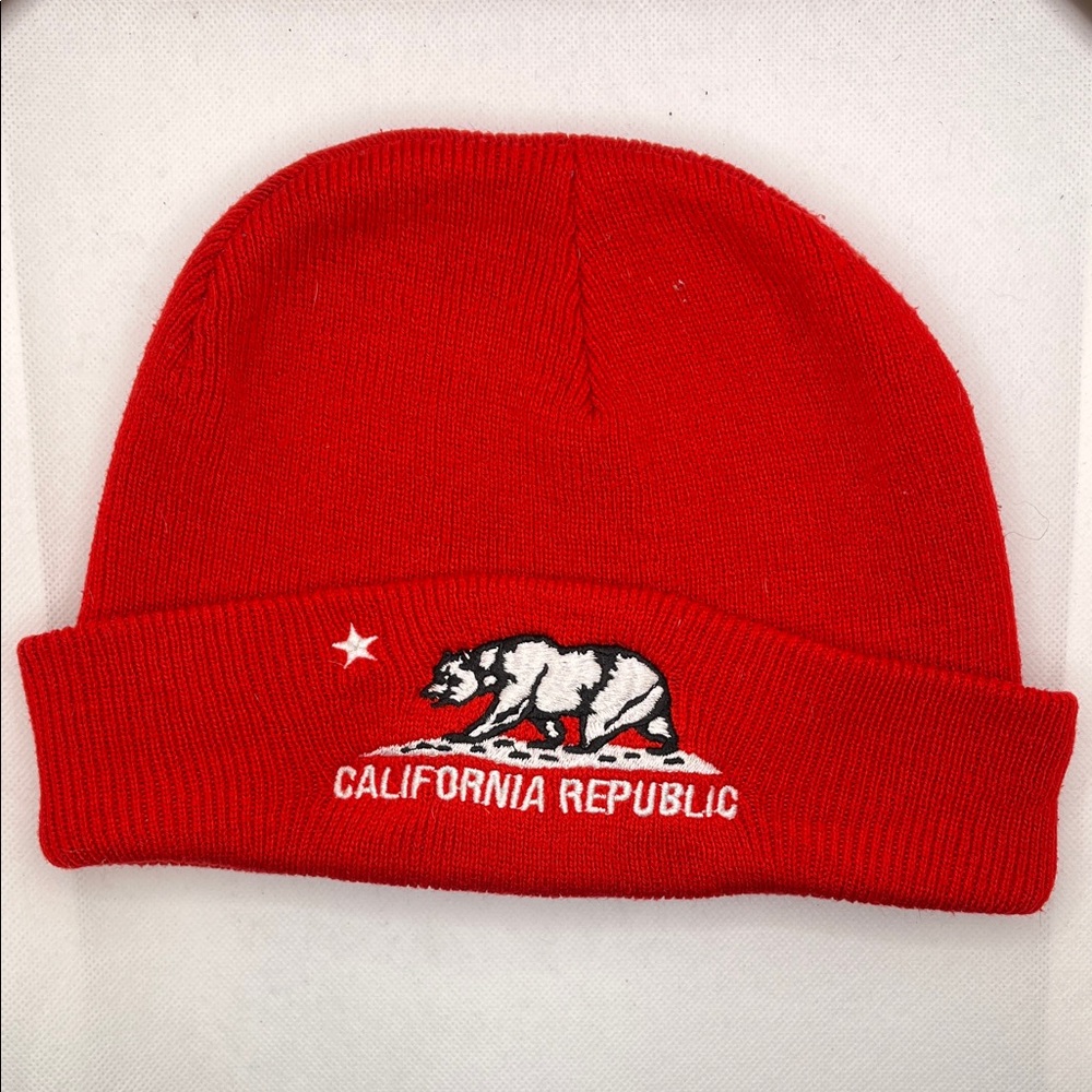 Red California Republic Beanie